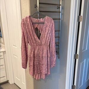 Tularosa Pink Long Sleeve Dress